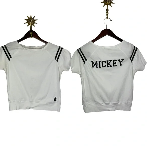 90’s vintage Womens sporty Mickey Mouse cropped top - Picture 2 of 6